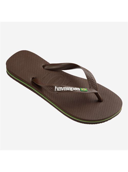 Infradito uomo logo colore dark brown HAVAIANAS | BRASIL LOGODARK BR